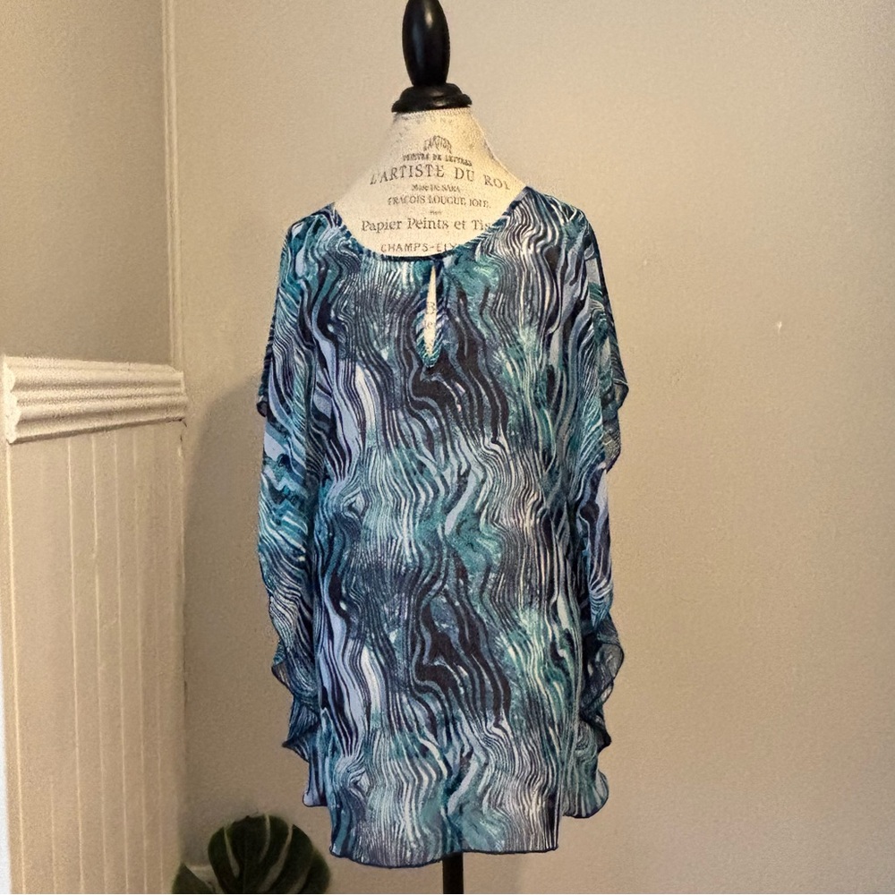Elif by Jordan Taylor Blue White Swim Cover Up Size XS